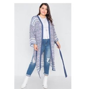 NWT Boho Print Kimono - 3X